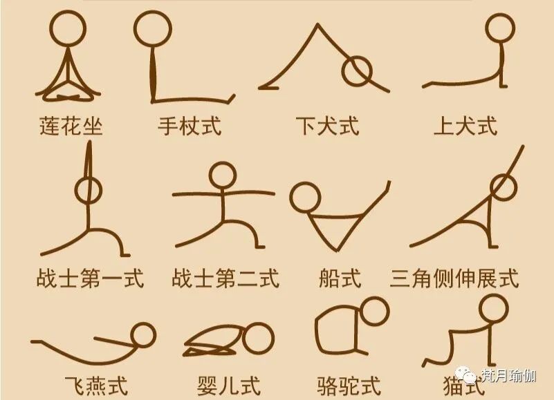 中文版全套瑜伽小人图图片